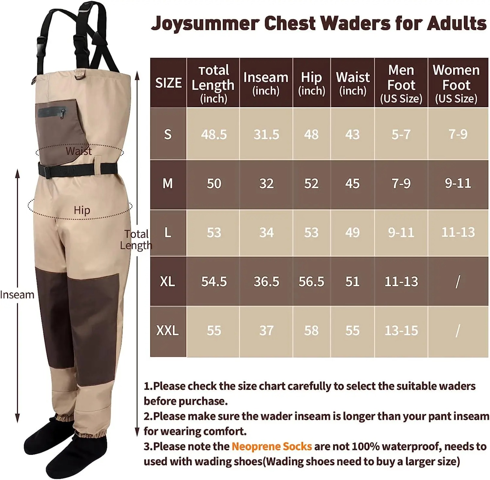 Goture 3‑Layer Breathable Wate - Fishing Waders recension och pris