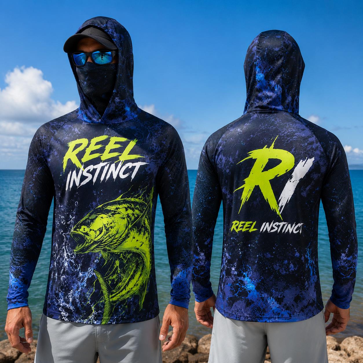Fishing Hoodie Shirt Men Long  - Fishing Mask Sun Protection recension och pris