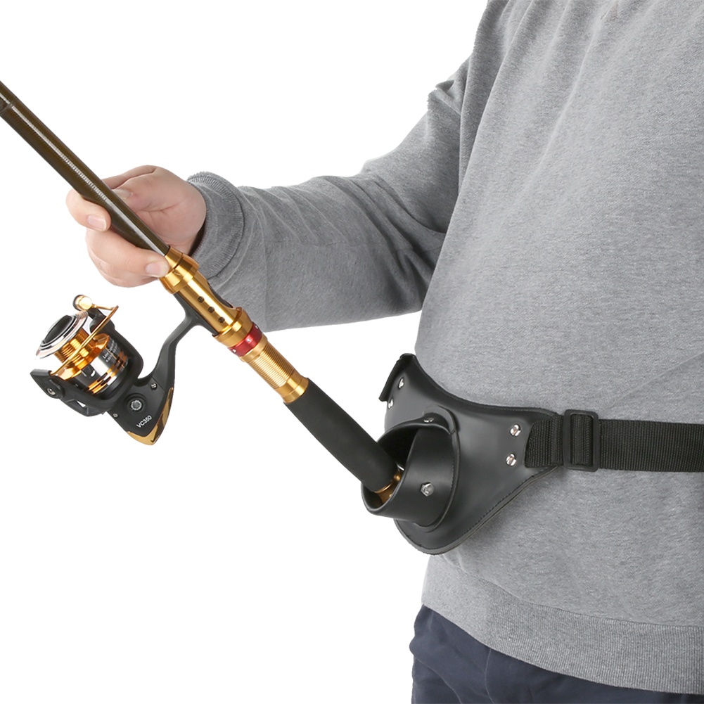 Black PU Leather Adjustable Ro - Fishing Belt recension och pris